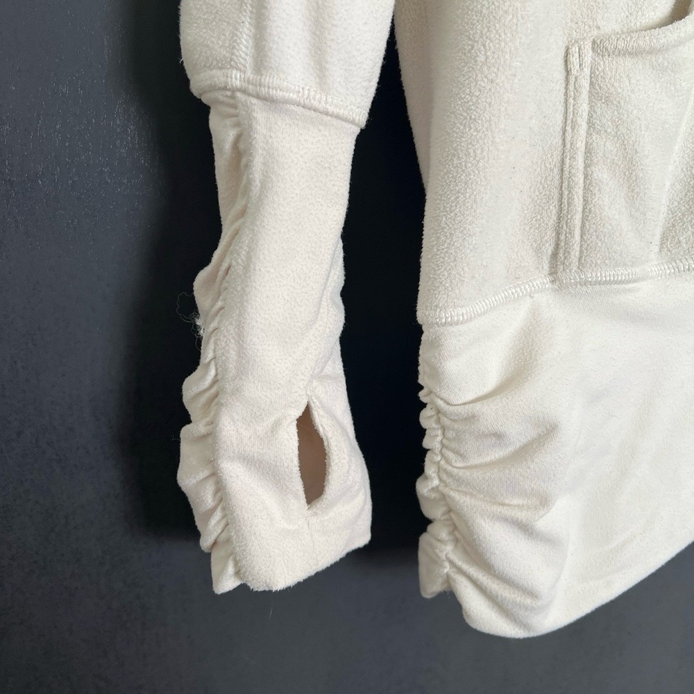 Lululemon Dont Hurry Be Happy Funnel Sweatshirt Womens Size Medium Bone CowlNeck - Picture 3 of 16